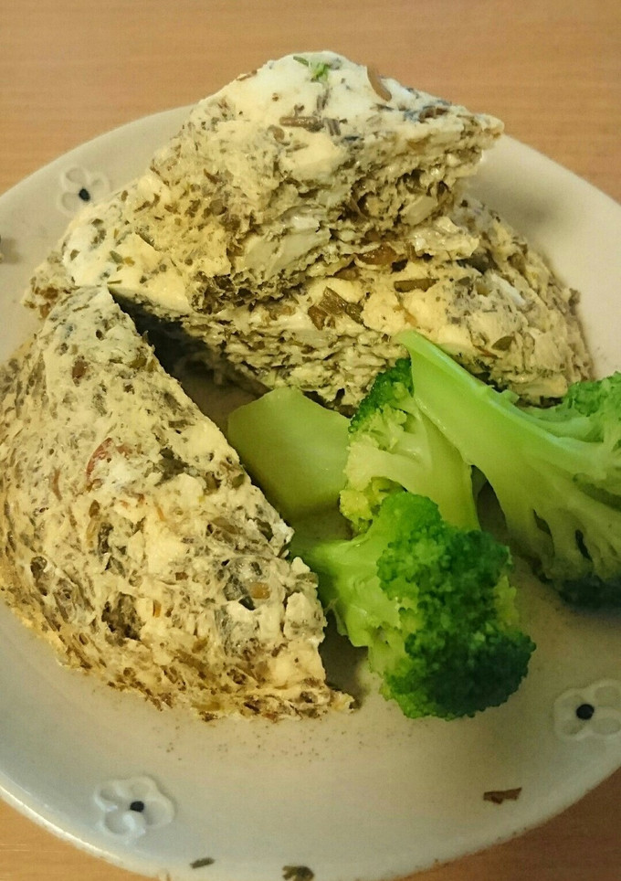レンジで簡単 ぎばさと豆腐の玉子焼き-レシピのメイン写真