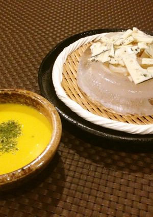 【世界初】南瓜スープとブルーチーズうどん-レシピのメイン写真