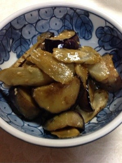 揚げ茄子とごぼうの甘辛和え-レシピのメイン写真