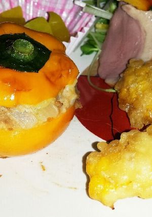 トマトピーマンの肉詰め！-レシピのメイン写真