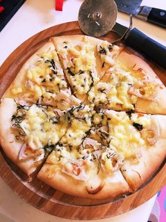 れんこんの和風ピザ-レシピのメイン写真