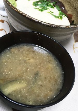 味噌汁の具に☆お茄子となめこ-レシピのメイン写真