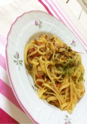 鯖とトマトのスパゲッティ-レシピのメイン写真
