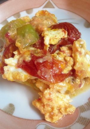 ご飯が進む!ふんわり卵のトマタマ-レシピのメイン写真