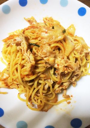 我が家のキムチ焼きそば٩꒰৹৺৹ઌ꒱♡-レシピのメイン写真