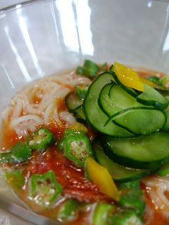 シャーベットトマトの素麺-レシピのメイン写真