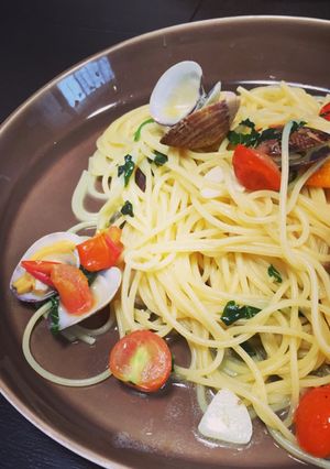 大葉香る♪あさりとトマトのボンゴレ-レシピのメイン写真