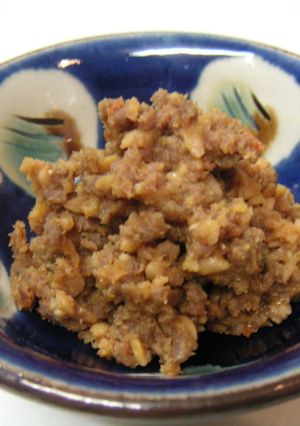 ひき割り納豆で韓国風肉みそ-レシピのメイン写真