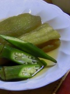 簡単焼き茄子とオクラのお浸し-レシピのメイン写真