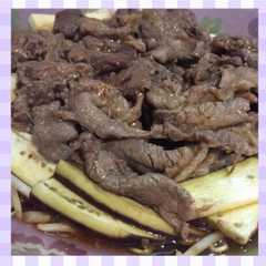 รูปของ 時短☆レンジで！牛肉とナスともやし蒸し♪