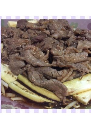 時短☆レンジで!牛肉とナスともやし蒸し♪-レシピのメイン写真