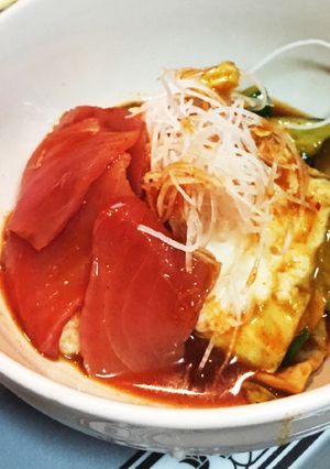 キムチのとろろんマグロさん☆簡単-レシピのメイン写真