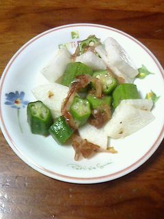 オクラと長芋の白だしワサビ鰹節和え-レシピのメイン写真