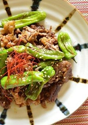 白米と！牛肉とししとうのスパイシー炒め-レシピのメイン写真