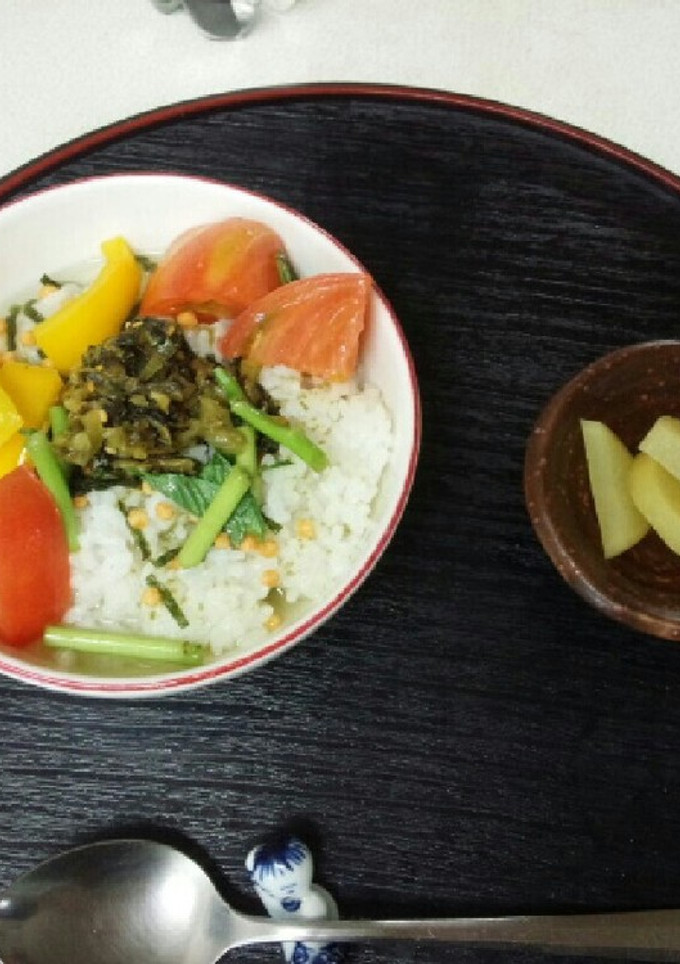 血管ダイエット食466（夏野菜茶漬け）-レシピのメイン写真
