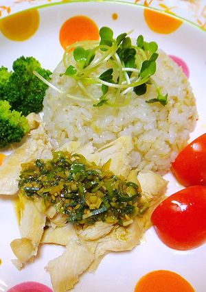 ワンプレートごはん！金ごまカオマンガイ-レシピのメイン写真