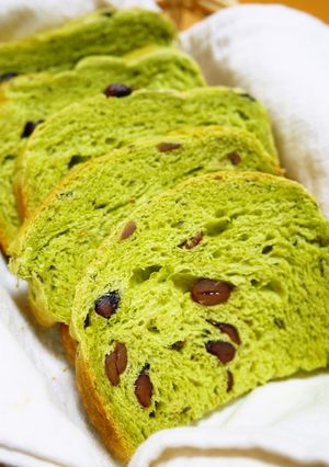 HB早焼き♪ふわふわ♡抹茶ミルク食パン-レシピのメイン写真