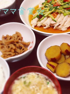 茹で鶏de夜ご飯♪ニンニクポン酢ドレ★-レシピのメイン写真