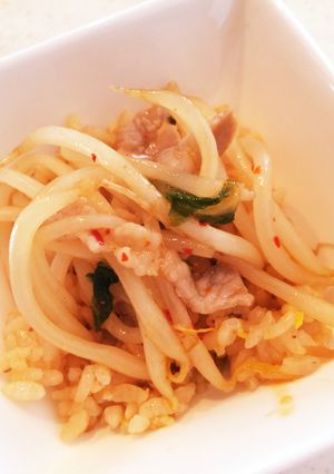 炒めビビンバver豚バラキムチのせ-レシピのメイン写真