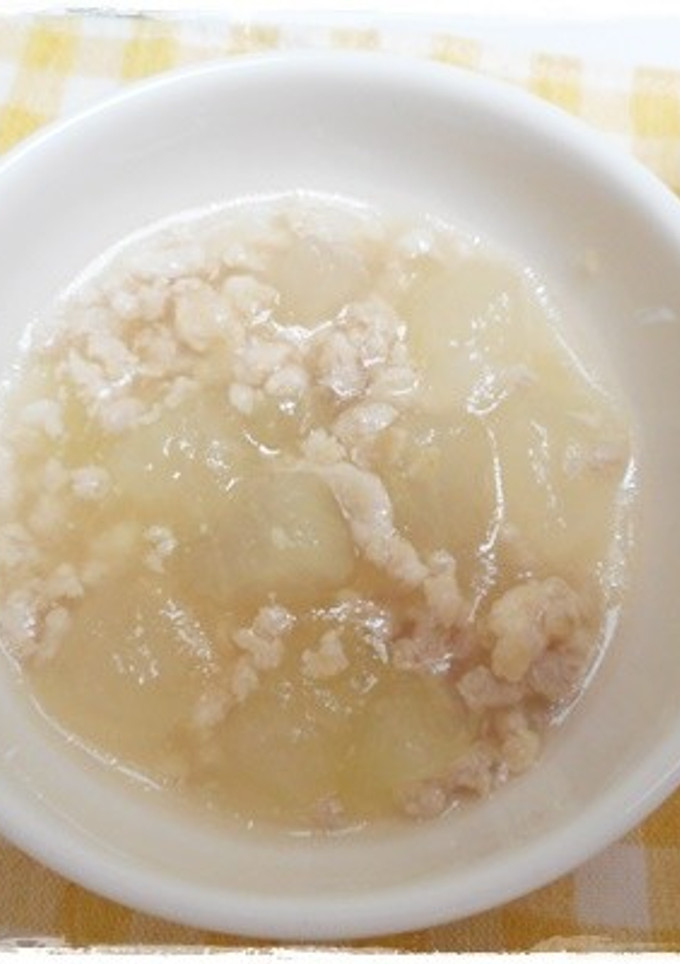 離乳食完了期　鶏ミンチと冬瓜の煮物-レシピのメイン写真