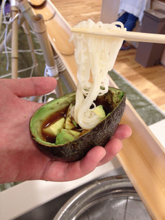 超簡単!アボカド流しそうめん!-レシピのメイン写真