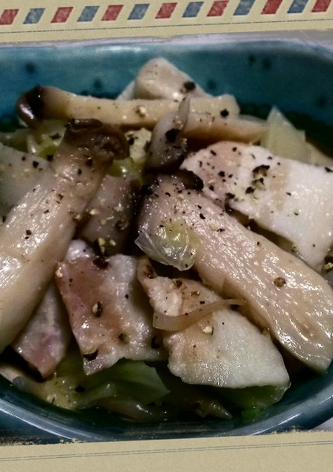 素材力！ｷｬﾍﾞﾂとﾍﾞｰｺﾝの蒸し焼き-レシピのメイン写真