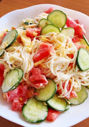 余り物で♡簡単混ぜるだけ♪そうめんサラダ-レシピのメイン写真