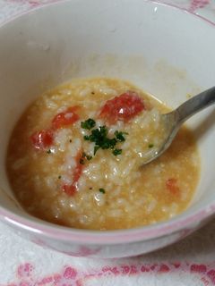 おかゆから作るトマトリゾット-レシピのメイン写真