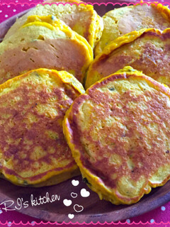 かぼちゃの煮物deもちもちホットケーキ-レシピのメイン写真