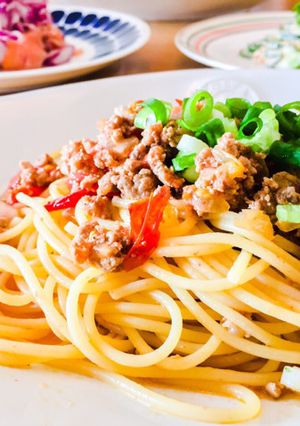 また食べたくなるあの味★挽肉の甘辛パスタ-レシピのメイン写真