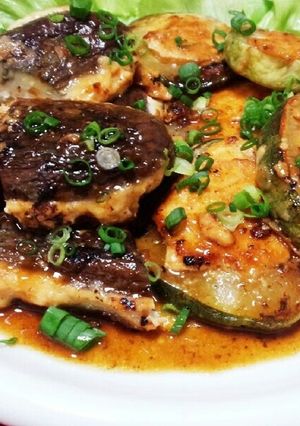なす&うりの肉詰め＊ステーキソース-レシピのメイン写真