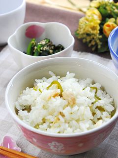 料亭の味!ホタテとピーマンの炊き込みご飯-レシピのメイン写真