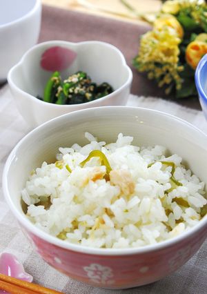 料亭の味！ホタテとピーマンの炊き込みご飯-レシピのメイン写真