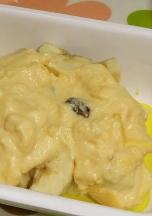 離乳食：バナナとレーズンのカスタード和え-レシピのメイン写真