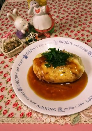 ポテサラで簡単ポテサラ100％ハンバーグ-レシピのメイン写真