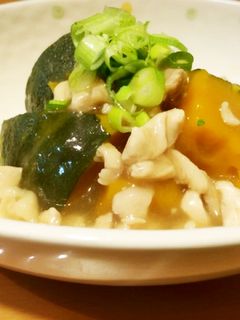 かぼちゃの鶏餡掛け♪-レシピのメイン写真