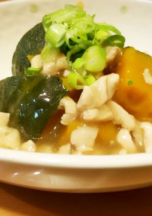かぼちゃの鶏餡掛け♪-レシピのメイン写真