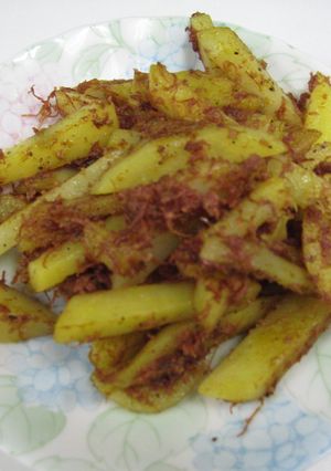 ジャガイモとコーンビーフのカレー炒め-レシピのメイン写真