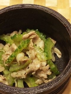 ゴーヤ豚バラ塩胡椒炒め-レシピのメイン写真