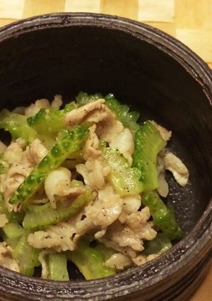 ゴーヤ豚バラ塩胡椒炒め-レシピのメイン写真