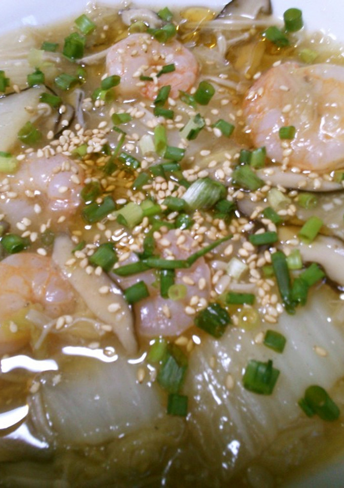 簡単♪ 海老と 白菜 きのこの中華餡掛け-レシピのメイン写真