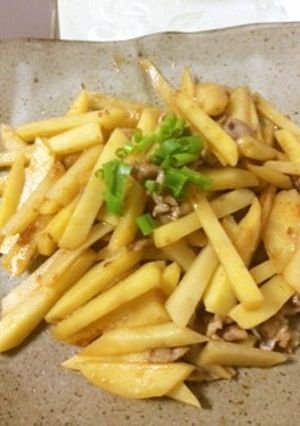 豚肉とじゃが芋の焼肉タレ炒め-レシピのメイン写真