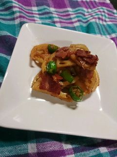 蓮根とベーコンのガーリック醤油炒め-レシピのメイン写真