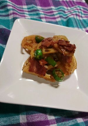 蓮根とベーコンのガーリック醤油炒め-レシピのメイン写真
