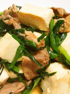 簡単美味しい♪豆腐・にら・豚肉の中華炒め-レシピのメイン写真