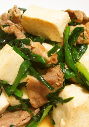 簡単美味しい♪豆腐・にら・豚肉の中華炒め-レシピのメイン写真