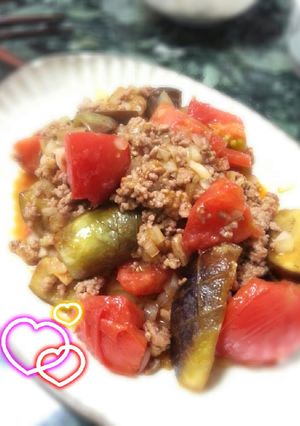 ご飯が進む！トマトと茄子のオイケチャ炒め-レシピのメイン写真