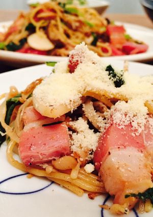 ブロックベーコンの和風おつまみパスタ☆-レシピのメイン写真