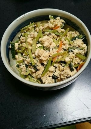 小松菜の炒り豆腐-レシピのメイン写真