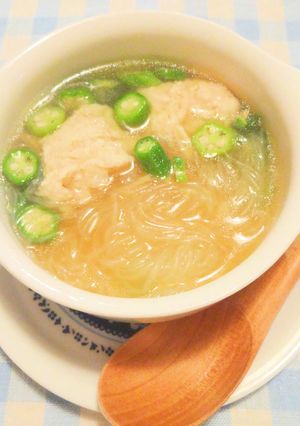鶏つみれのオクラスープ-レシピのメイン写真